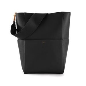 Celine Sangle Bucket Bag in Grained Calfskin, New Condition
